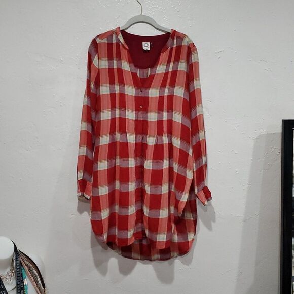 Anthropologie Akemi + Kin Plaid Tunic Top or Mini Dress Size S - Picture 2 of 14